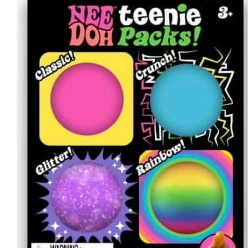 Teenie Doh Packs - Pink, Blue, Purple, Rainbow Sensory Putty Set